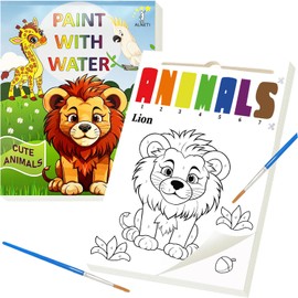 Paint with Water Books for Toddlers - Watercolor Painting Book - Children Arts and Crafts for Kids Ages 2-4 4-8 - Toddler Activities 2 3 5 4 Year Old - Art Craft Kits - Water Coloring Book Animals