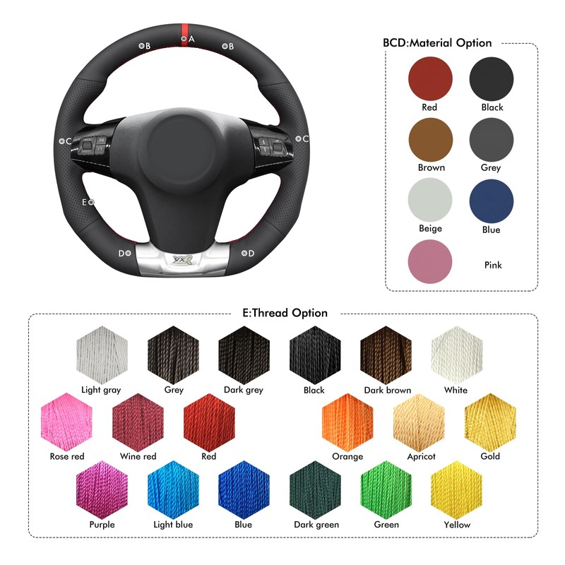 MEWANT Steering Wheel Cover Compatible with Opel Corsa D OPC