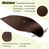 Real Human Hair Clip in Hair Extensions, Dark Brown Remy