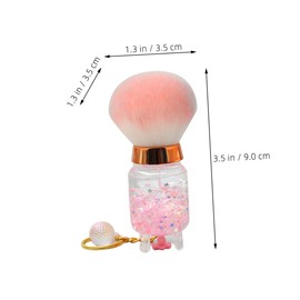 FRCOLOR Portable Makeup Brush for Powder Precision Blush Highlighter Brush with Soft Bristles for Easy Application Blending Lightweight Compact Design for Go Use