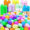 50Pcs Empty Plastic Easter Eggs - Party Decorations, Printed Shells,