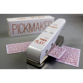 Pick Punch, Pick Master, Gift for Guitarists, Set Including 3 Plastic Cards and Sandpaper