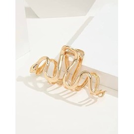 Ohemaa's Shoppp Snake Hair Claw Gold, Large Hair Claw, Fashion Snake Hair Claw, Gold Hair Claw for Women Girls
