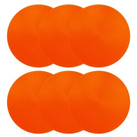 PATIKIL Spot Markers 8 Inch, 12 Pcs Non-Slip Floor Dots Agility Markers Flat Field Cones Poly Dots for Gym PE Speed Training Dance Soccer Basketball Sports, Orange