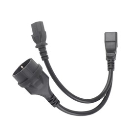 IEC320 C13 to C20 Power Cable One Time Reinforcement 1 in 2 Out Flame Retardant PVC Housing IEC320 Y Splitter Cable