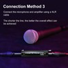 Mic Preamp with 28dB Gain, Compact Dynamic Microphone Booster with