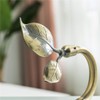 HIKMLK Leaf Shaped Curtain Holdbacks 2pcs, Handmade Metal Curtain Side
