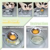 molivindy Egg separators, egg white and yolk separator, stainless steel,