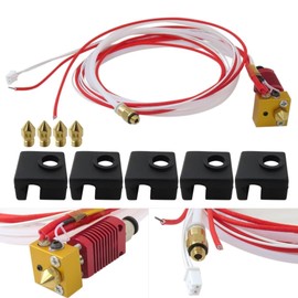 GRABOTE Upgrade Assembled Extruder Hot End Kit 24V with Capricorn Bowden PTFE Tubing, 0.4mm Nozzle, Silicone Sock for Ender-3/Ender-3 Pro