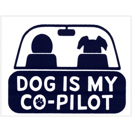 Peace Resource Project Dog is My Co-Pilot - Magnetic Bumper Sticker/Decal Magnet (5.5" X 3.75")