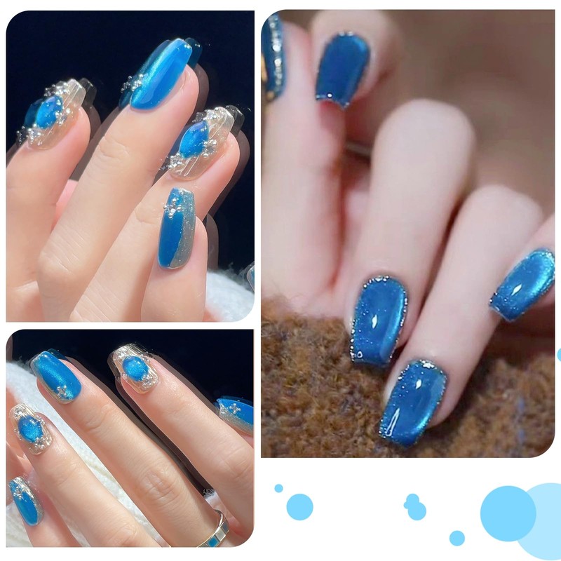 NAILKISS Cat Eye Magnetic Gel Polish (Blue)