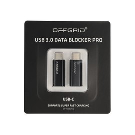 OFFGRID Bloqueador de datos USB Pro Type-C 3.0 (paquete de 2) bloqueador de datos USB puro para teléfonos celulares, tabletas y portátiles, bloquea la transferencia de datos no deseados, protege de