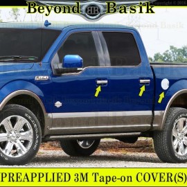 Torox 2015-2020 FORD F-150 Chrome 4 Door Handle COVERS w/o Smart Key+Gas Door COVER