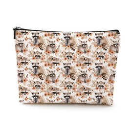 Raccoon Cosmetic Bag Raccoon Stuff Merch Makeup Bag Funny Raccoon Lover Gifts for Women Animal Lovers Grandma Breeder Raccoon Accessories Makeup Pouch Birthday Mothers Day Christmas Friendship Gifts