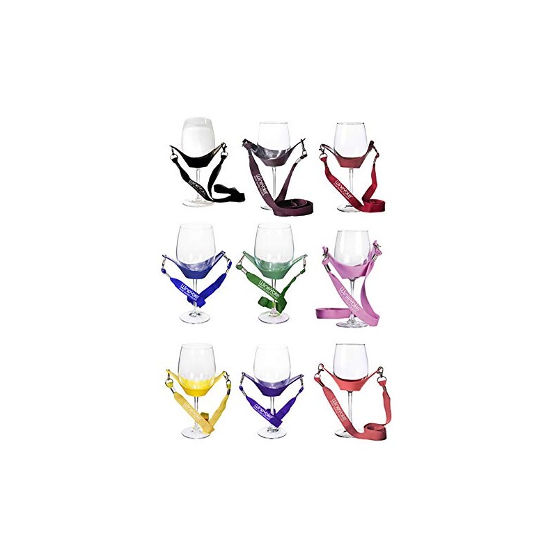 WineYoke Party Time Hand Free Wine Glass Holder Necklace -