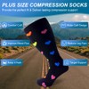 4 Pairs Plus Size Compression Socks for Women & Men,