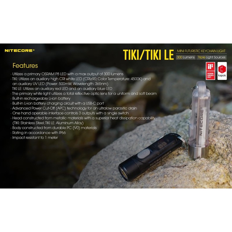 Nitecore Combo: EDC29 + Tiki LE Keychain EDC29 6500 Lumens