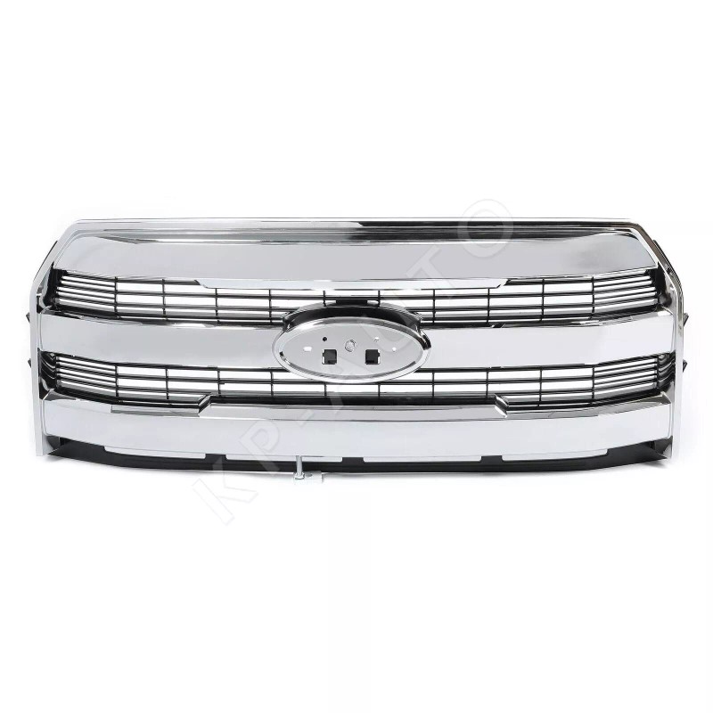 KingParts-Auto Chrome Front Upper Grille Grill W/O Camera For 2015