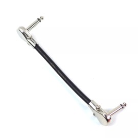 mLaval Guitar Parts 5" Angle to Angle Guitar effect pedal jumper patch cable, Low-Profile Flat End
