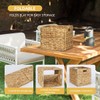 WEAVELYRICS 4 Pack 13 x 11in Rectangular Wicker Storage Bins,