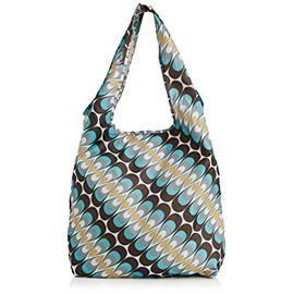 Re-Uz Ultra Light Trendy Folding Reusable Waterproof Carrier Shopper Supermarket Gym Swim Grocery Tote Bag - Peacock Geo