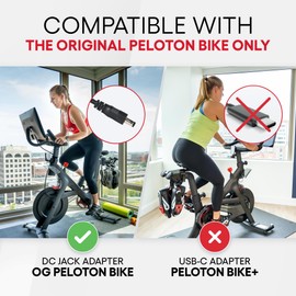 TrubliFit - Cargador de fuente de alimentación de repuesto para la bicicleta Peloton original de 12 V 4.17 A, adaptador de CA con certificación UL compatible con OG Peloton Bike - Cable de