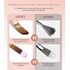 AIRSEE 5PCS Acrylic Nail Brush Set - Size 6/8/10/12/14 Acrylic