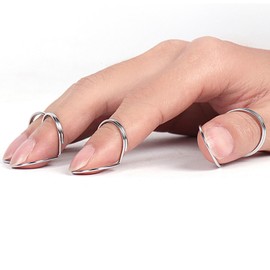 Butterfly Guitar Finger Picks Metal Guitar Thumb Plectrum Thumb Pick Instrument Accessory for Finger Playing (Silver)