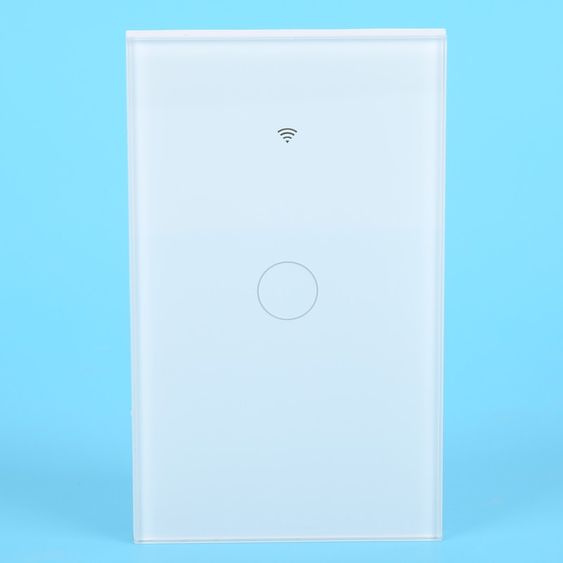 Intelligent WIFI Touch Switch Single Fire 1 Channel White AC