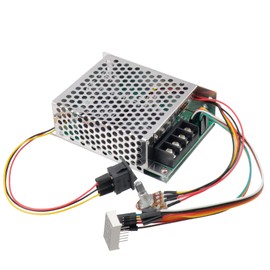 Antrader 1Pcs PWM DC Motor Speed Controller,DC 10V-50V / Rated 60A Industrial Grade,DC Brush Motor Controller with LED Display,Forward-Brake-Reverse Switch,Ajustable Potentiometer