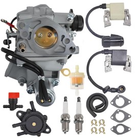 GX610 Carburetor Fit for Honda GX620 GX610 18Hp 20Hp V-Twin Horizontal Engine Carb Replace 16100-ZJ0-871 16100-ZJ0-872 16100-ZJ1-872 16100-ZJ1-872 with Left and Right Ignition Coils