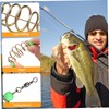 Mipcase 24Pcs Luminous Fish Bait Cages Olive Shape Fishing Bait