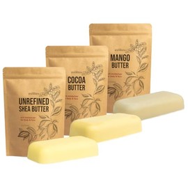 Shea, Cocoa, Mango Butters Set by Better Shea Butter - each butter is 8 oz