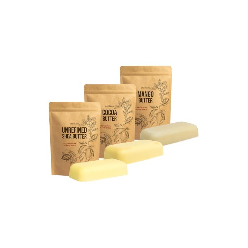 Shea, Cocoa, Mango Butters Set by Better Shea Butter -