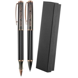 SyPen Christmas Gift Thank You Elegant Luxury Pens, Fancy Gift Pens for Your Boss Coworker Wife Husband Dad Mom Doctor, Roller & Ballpoint Pen Set - Twist Action Metal Rollerball - Gift Box Included