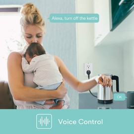 Smart Outlet,Lumary Smart Outlet in Wall Works with Alexa & Google Assistant,15 Amp No Hub Required,ETL & FCC Certified (4 Packs)