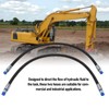 2PCS Excavator Diverter Valve Hoses, 1/4in Interface 60 MPa 8702PSI