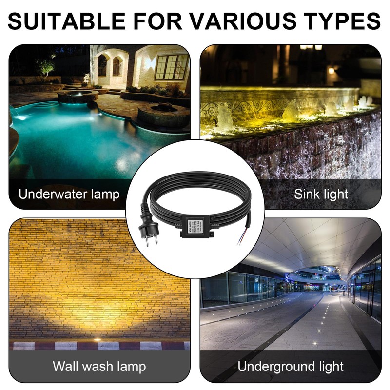 LED Transformer 24 V Power Supply AC/AC 15 W, Outdoor