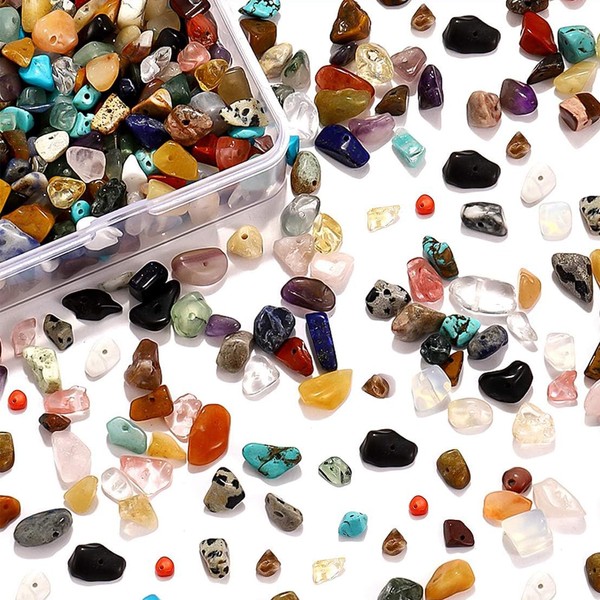 ChAusa 3 Box/Mixed Colours Gemstone Beads, 5-8 mm Gemstones with