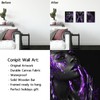 Conipit Black Purple Canvas Wall Art Fashion Women Pictures Black