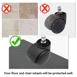Office Chair Mat for Hardwood Floor, Desk Chair Mats 47 x 35 Inches, Hard Floor Protector Mat for Chair, Non-slip Gaming Chair Mat for Wooden Floors, Computer Chair Rug for Home & Office (Dark Grey)