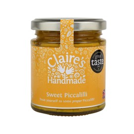 Claire's Handmade - Sweet Piccalilli (200g) - Great Taste Award Winning Traditionally Made Pickle, Perfectly Pairs with Smoke Salmon, Suitable for Vegetarian, Vegan & Gluten Free Diets, GMO Free