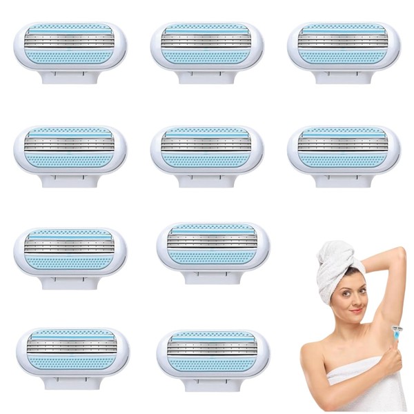 Pack of 10 Razor Blades for Women, Replacement Blades for