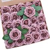 Artificial Rose Flowers 25pcs Dusty Real Looking Foam Rose Fake