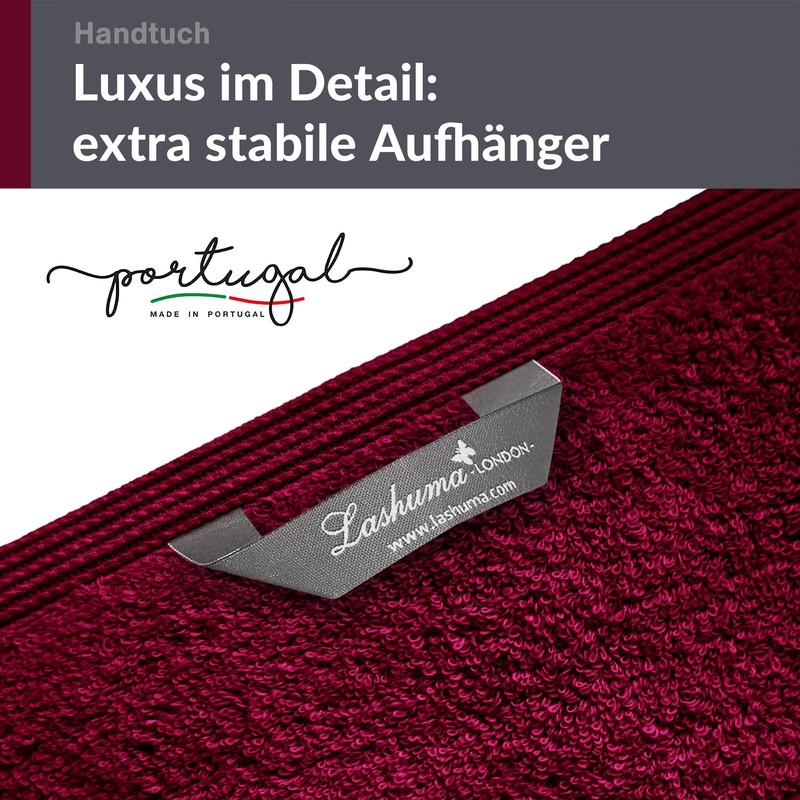 Lashuma Cotton Hand Towel 50 x 100 cm in Cherry