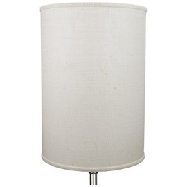 FenchelShades.com 14" Top Diameter x 14" Bottom Diameter 20" Height Fabric Drum Lampshade Spider Attachment (Burlap Off White)