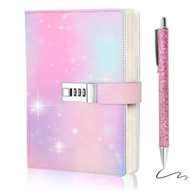 Journal with Lock, A5 Diary with Lock for Girls, 192 Pages Girls Diary for Women Teen Girls, Preppy stuff for Girls 10-12, Journal kit for Girls ages 8-12 with Pen, Pink Graduation Mom Gifts for Girls