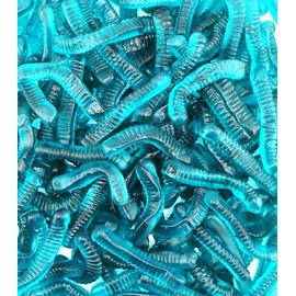 Smarty Stop Sweet & Sour Multi Flavor, Colorful Worms Gummy (1 Pound (Pack of 1), Blue Raspberry)