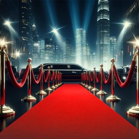 Krause & Sohn Red Carpet 1 x 15 m VIP Party Accessories Red Runner Wedding Birthday Emfpang Flower Children Bride and Groom Wedding Ceremony