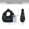 Fecialy Women's Ruched Clutch Purse PU Leather Hobo Handbag Knot